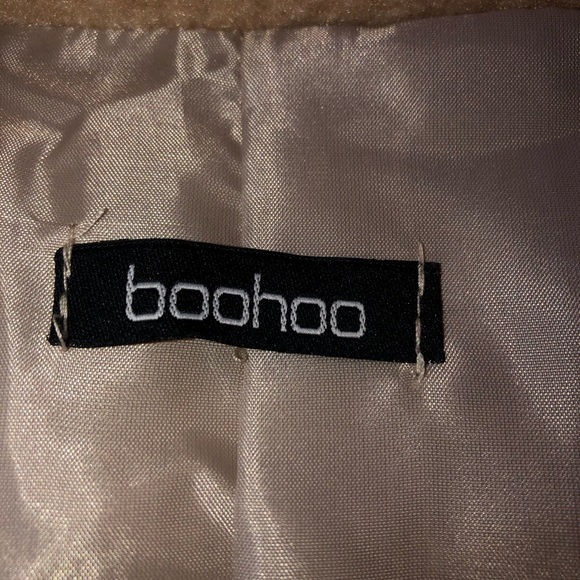 Boohoo Cropped Teddy Half Zip Pullover Size: Large - Picture 3 of 4